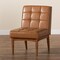 Baxton Studio Sanford Mid-Century Modern Tan Faux Leather and Walnut Brown Finished Wood Dining Chair 184-11347-Zoro - alternate 3